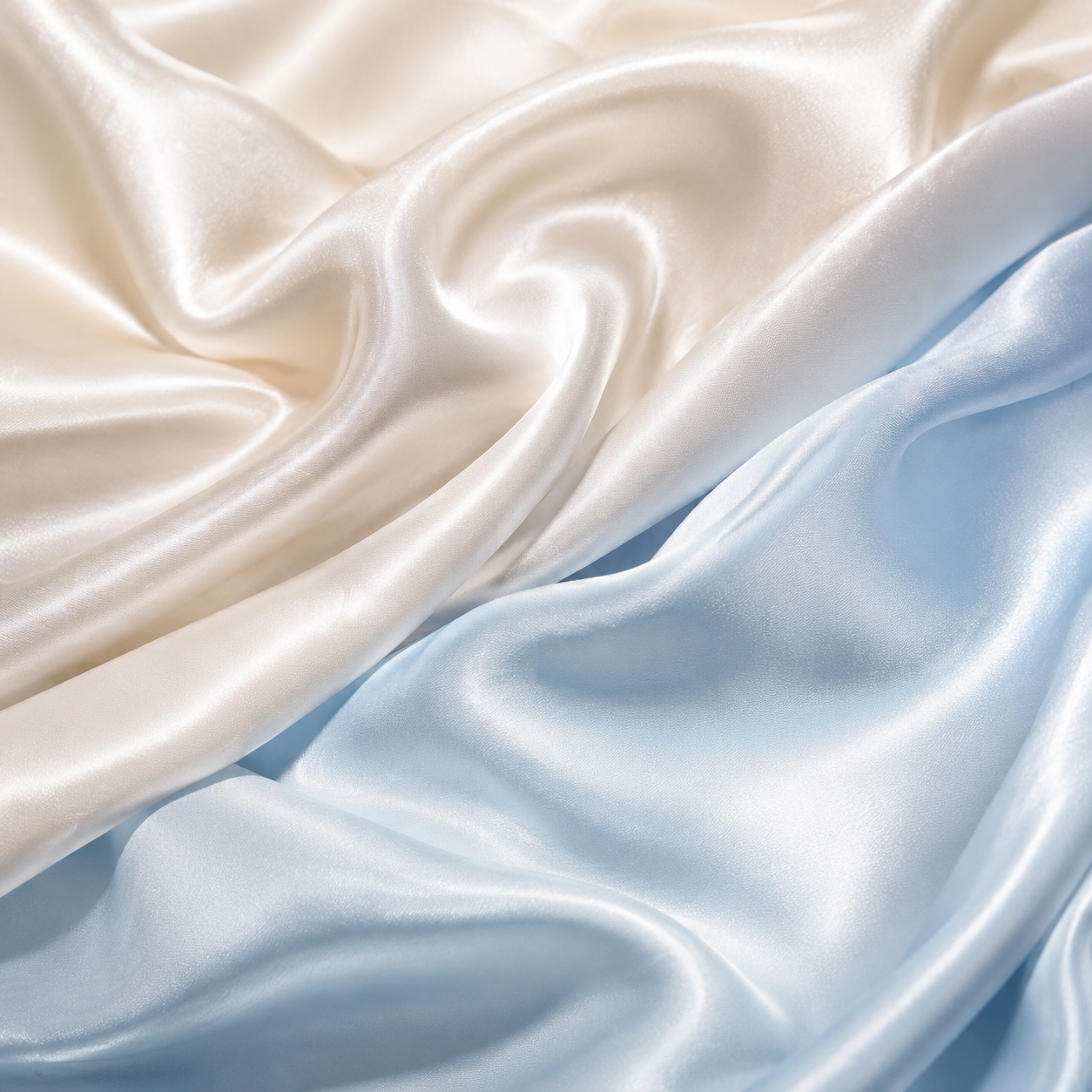 Bonnet en satin réglable - Bleu ciel