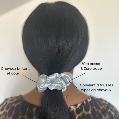 Lots de 50 chouchous en satin à personnaliser