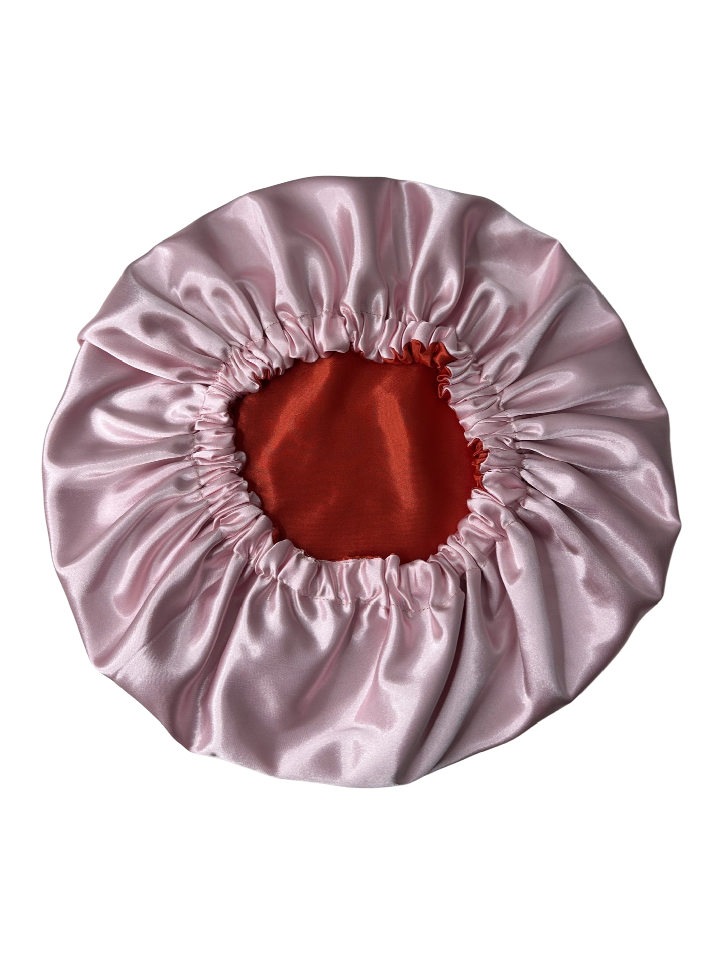 Bonnet en satin réversible | framboise
