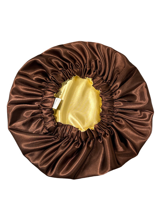 Bonnet en satin réversible | Cofee