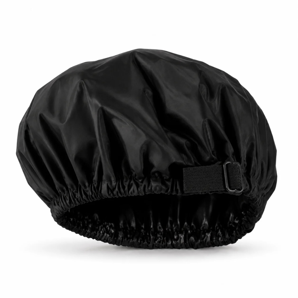 Bonnet de douche réglable doublé en satin