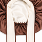 Bonnet en satin à nouer - Châtaigne