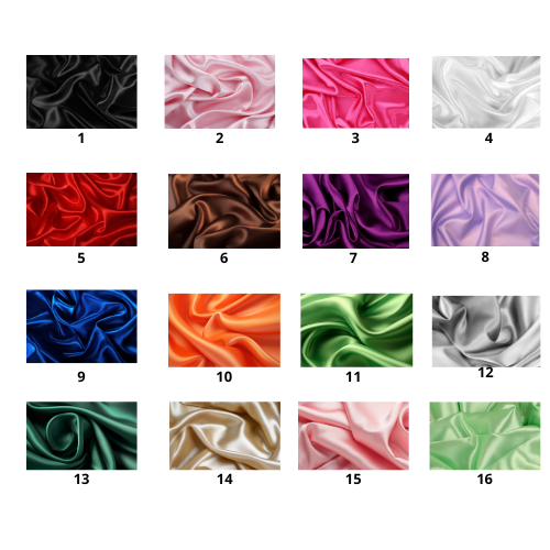 Lots de chouchous en satin à personnaliser (50 pièces)