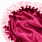 Bonnet en satin réglable - Framboise