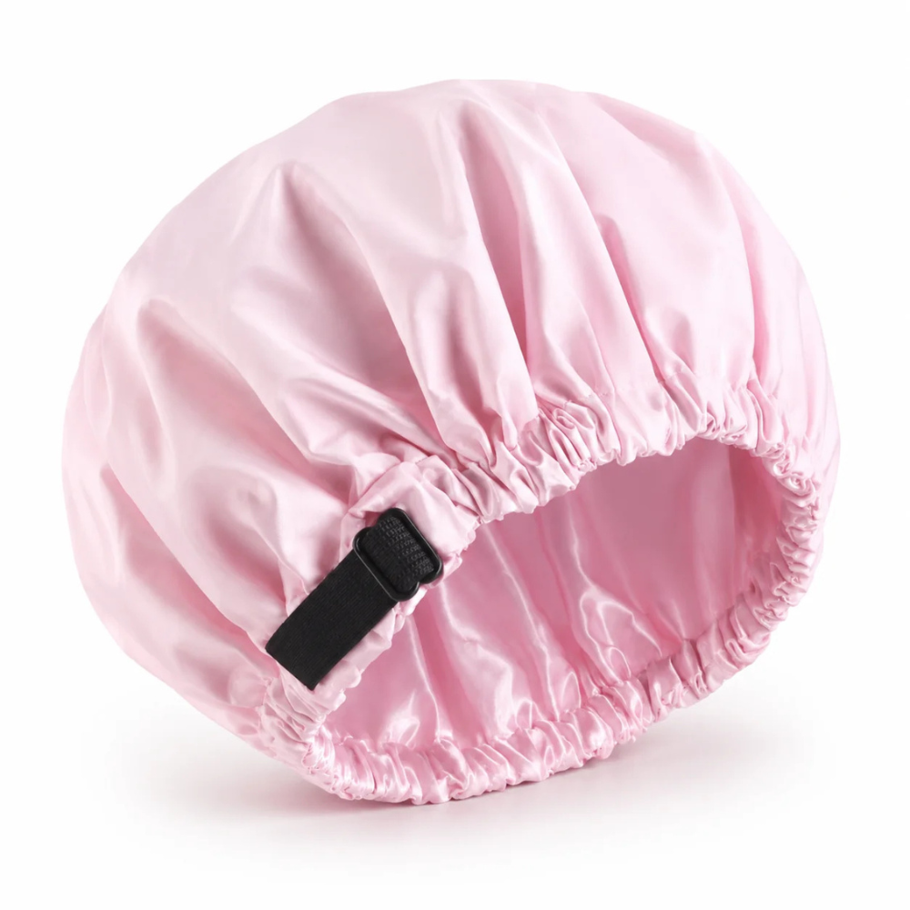 Bonnet de douche réglable doublé en satin