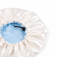 Bonnet en satin réglable - Bleu ciel