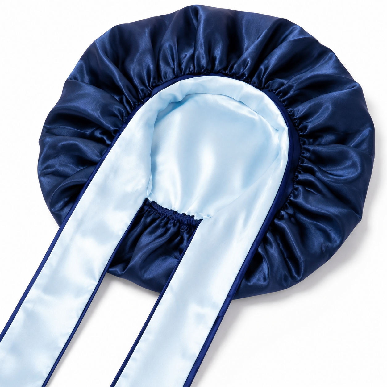 Bonnet en satin à nouer - Menthe fraîche