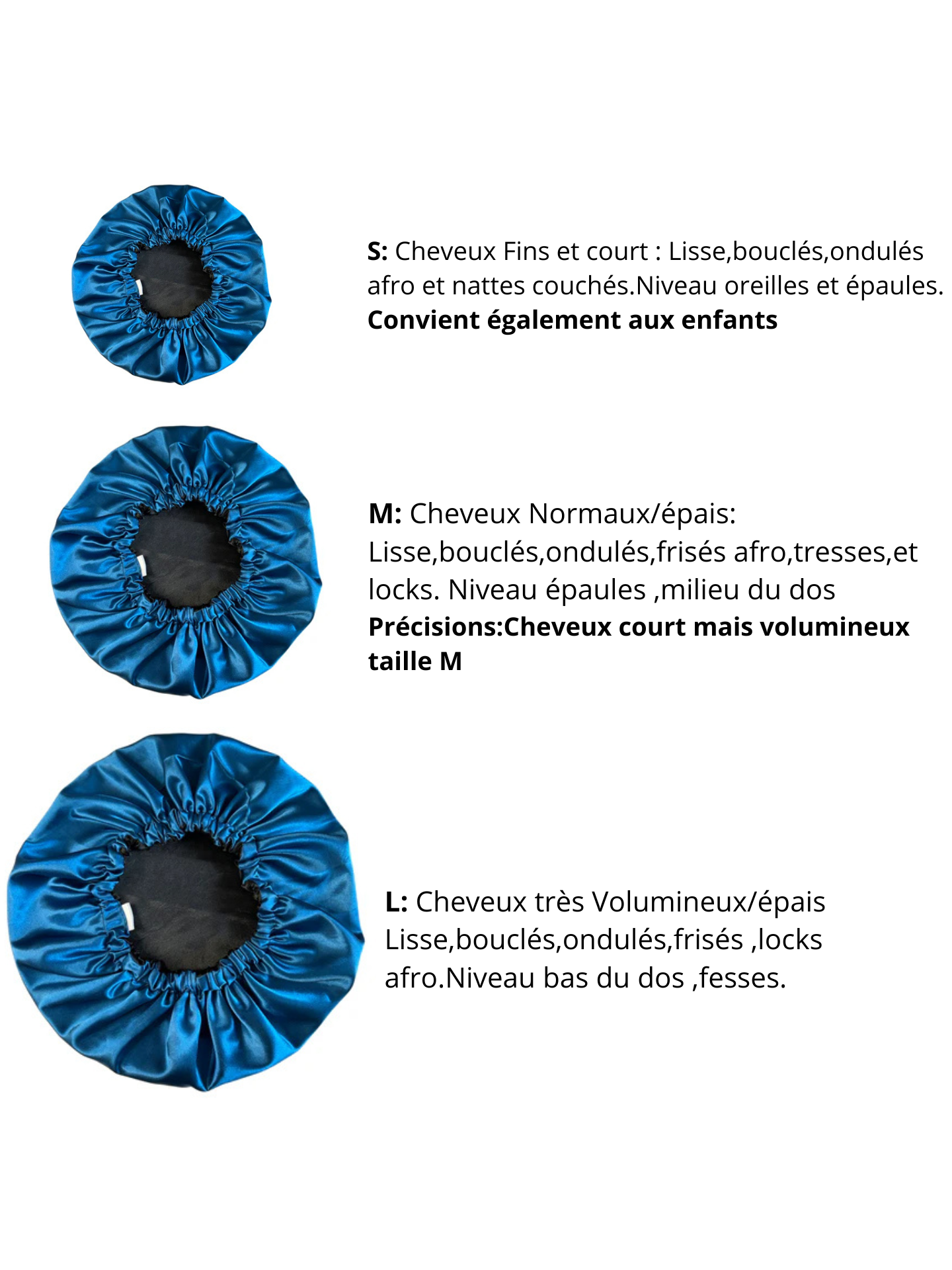 Bonnet en satin réversible|Bleu nuit