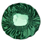 Bonnet en satin réversible| Émeraude