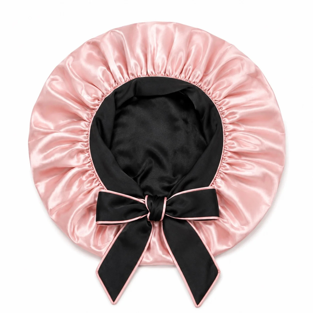 Bonnet en satin à nouer - Pink Panther