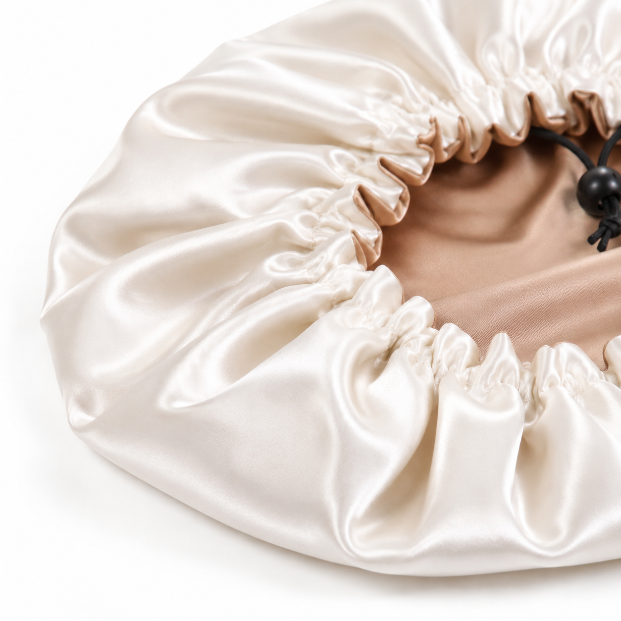 Bonnet en satin réglable - Champagne