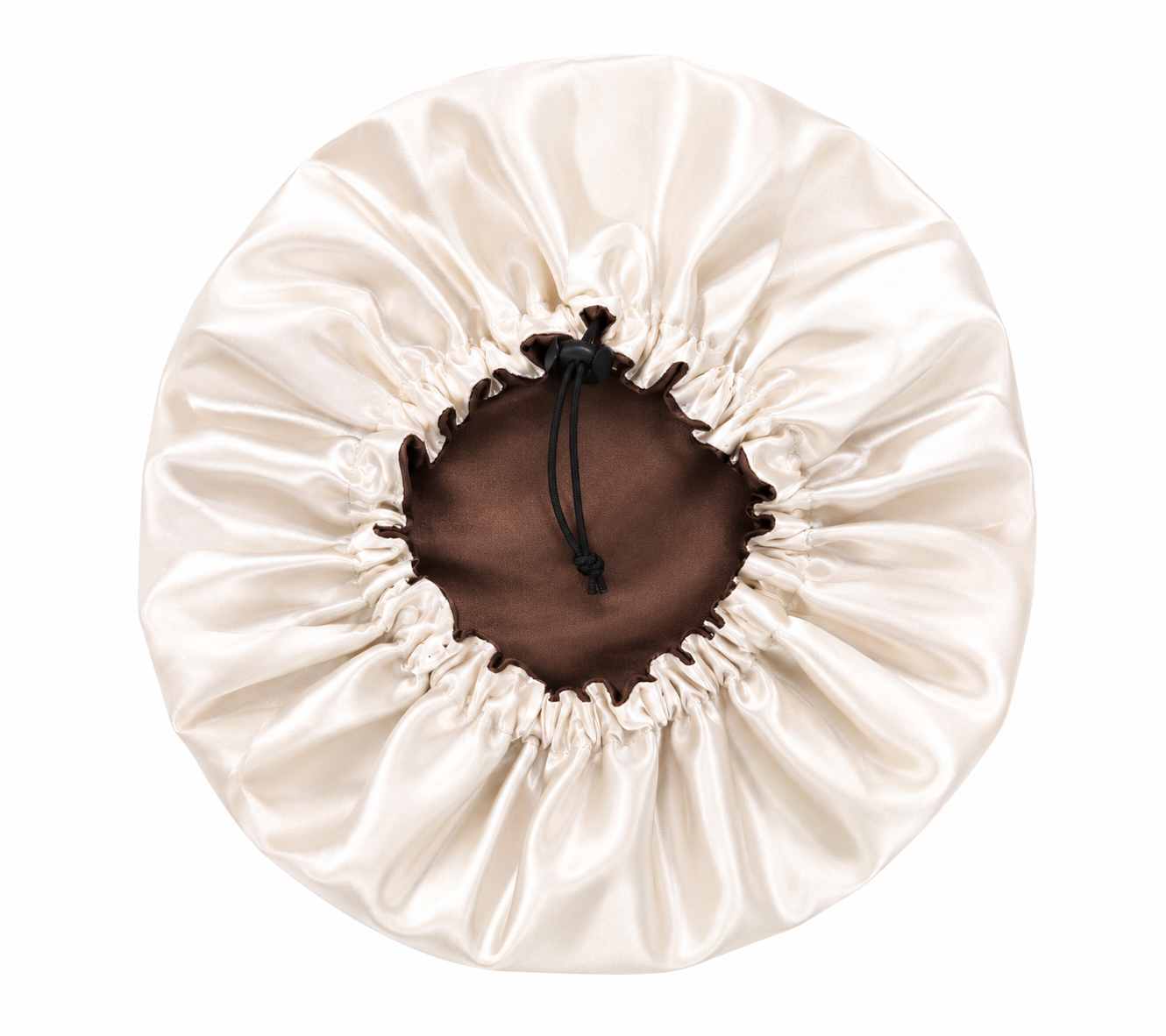 Bonnet en satin réglable - Châtaigne