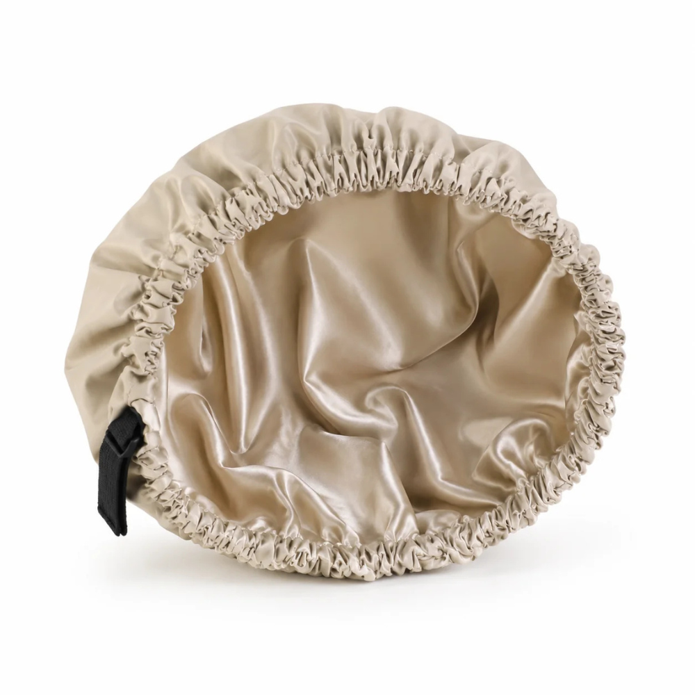 Bonnet de douche réglable doublé en satin