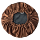 Bonnet en satin réversible | Chocolat