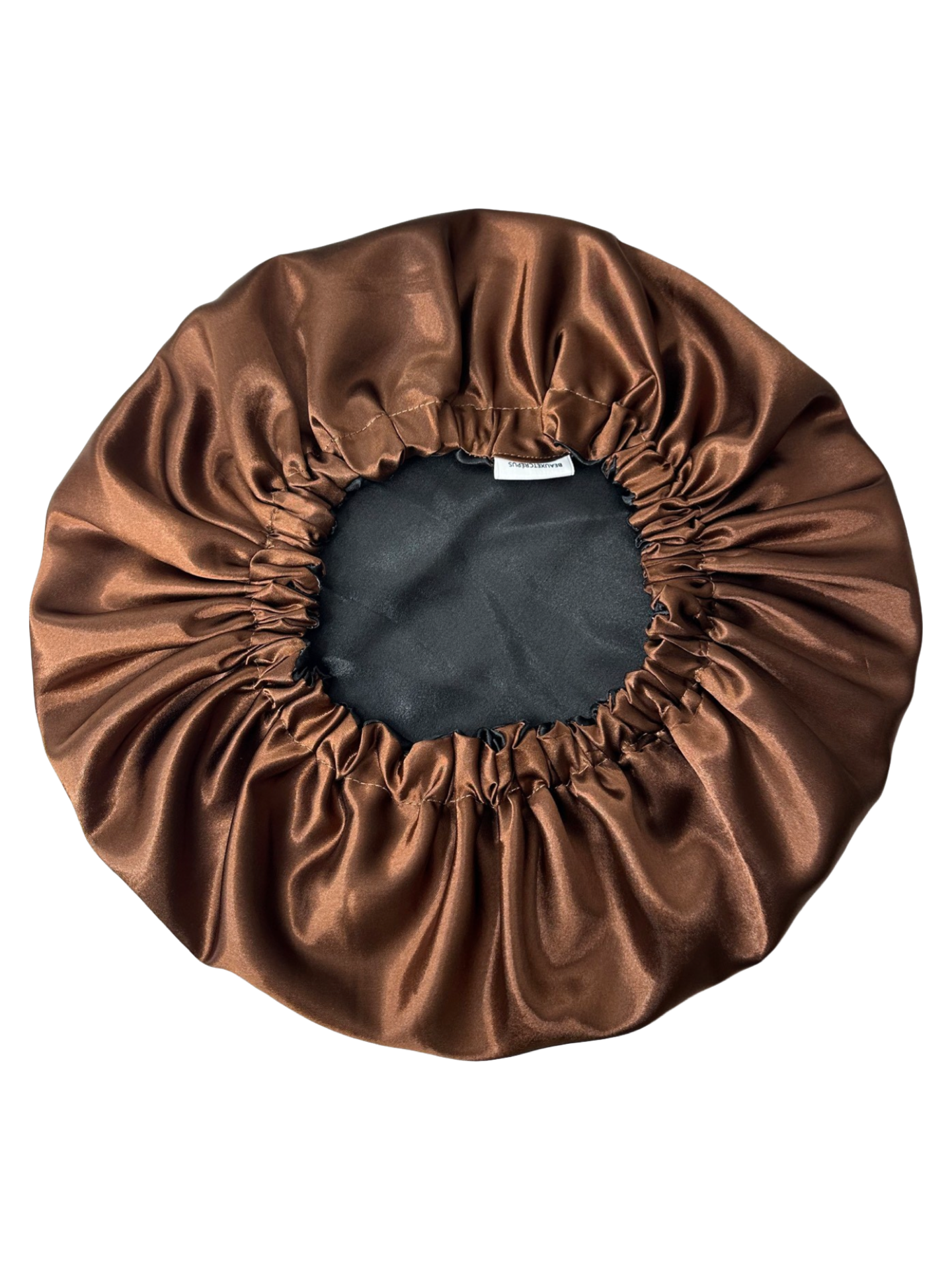 Bonnet en satin réversible | Chocolat
