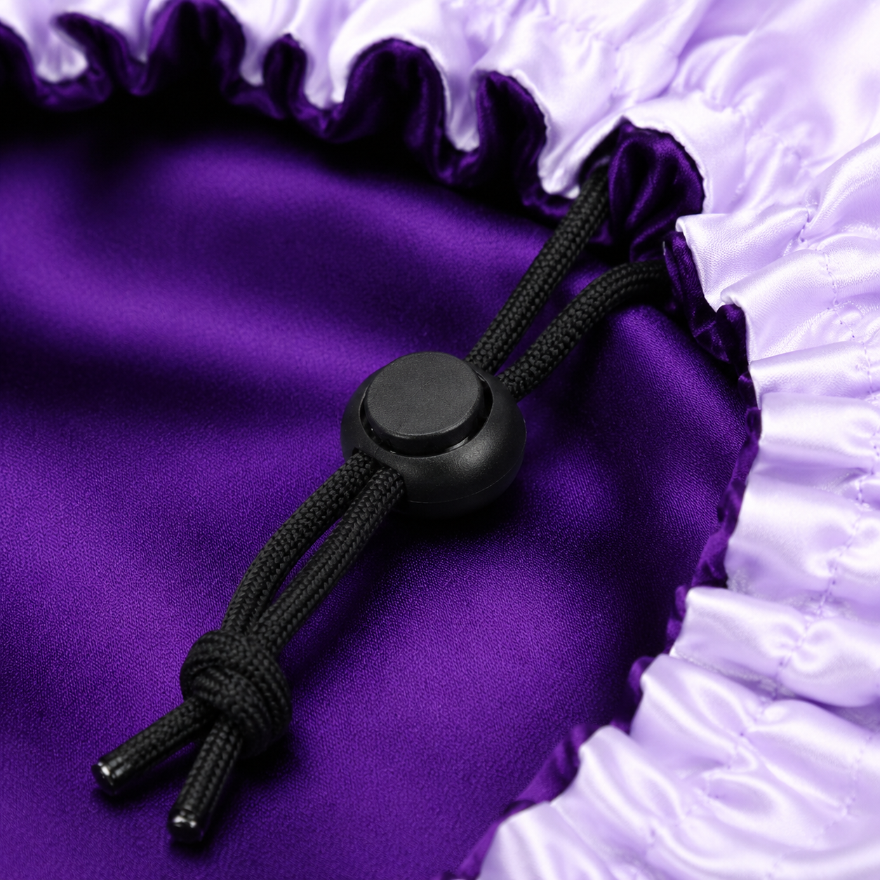 Bonnet en satin réglable - Raisin