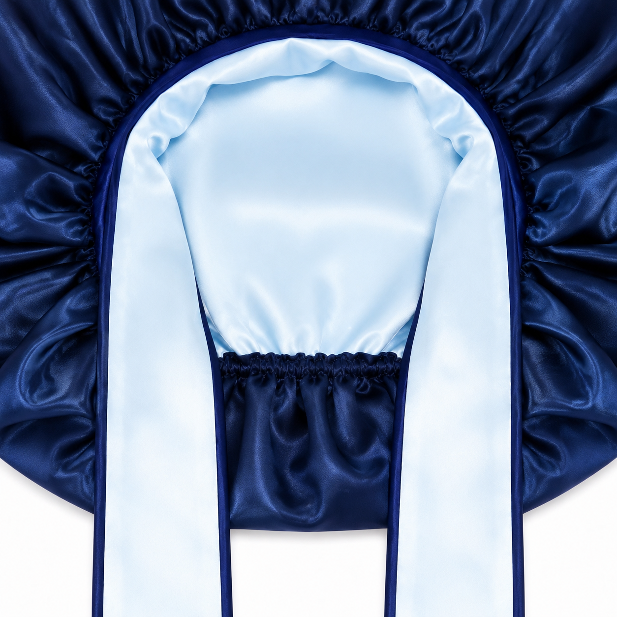 Bonnet en satin à nouer - Menthe fraîche