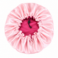 Bonnet en satin réglable - Framboise
