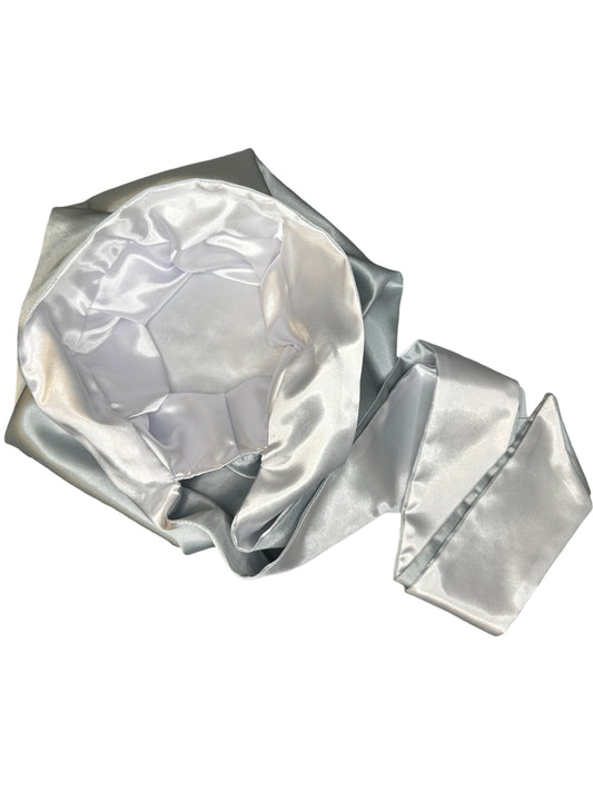 Bonnet en satin sans élastique | Perle grise