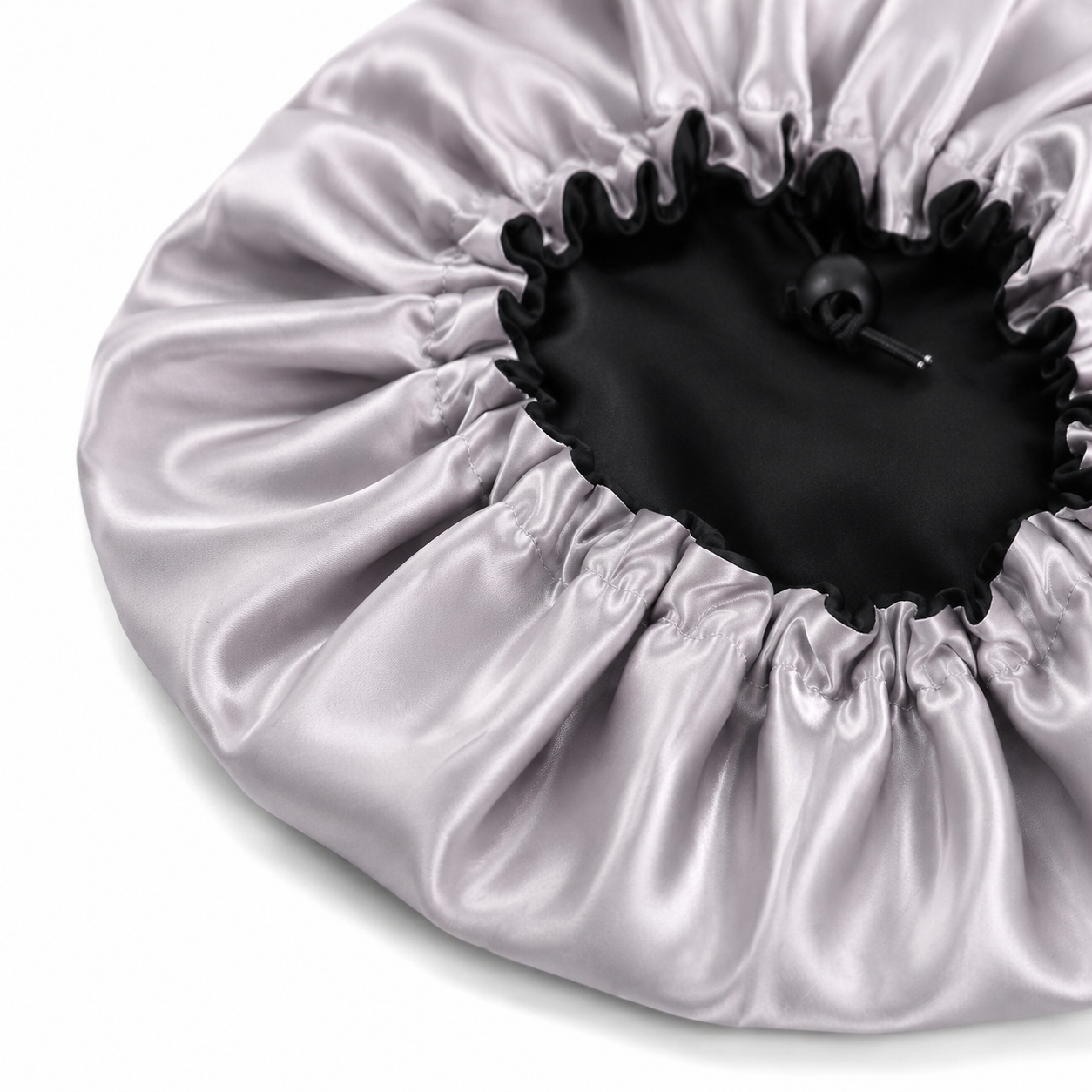 Bonnet en satin réglable - Perle lama