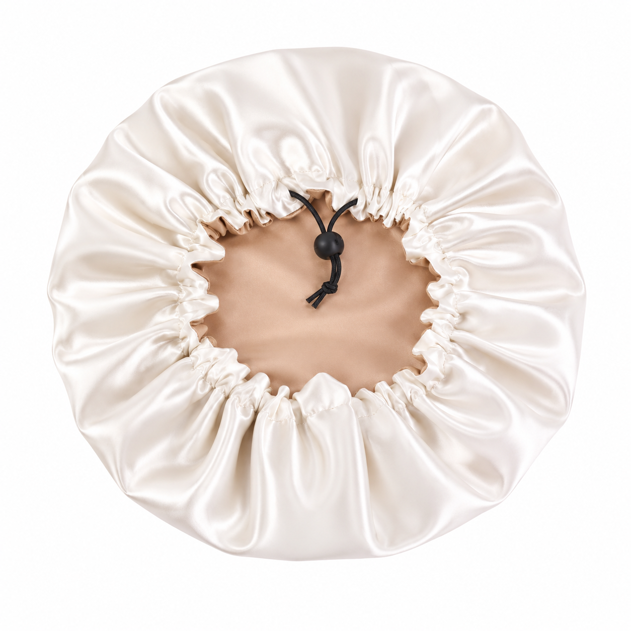 Bonnet en satin réglable - Champagne