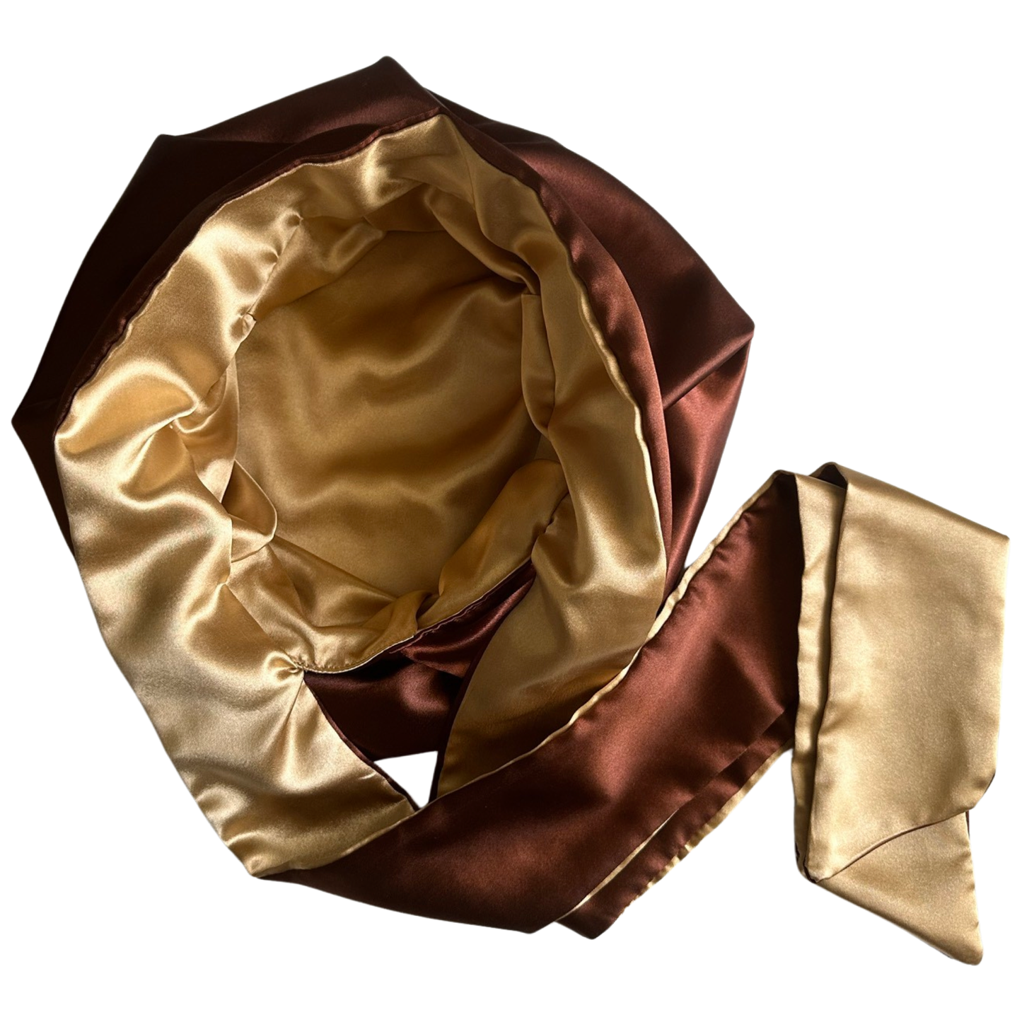 Bonnet en satin réversible sans élastique| Cofee