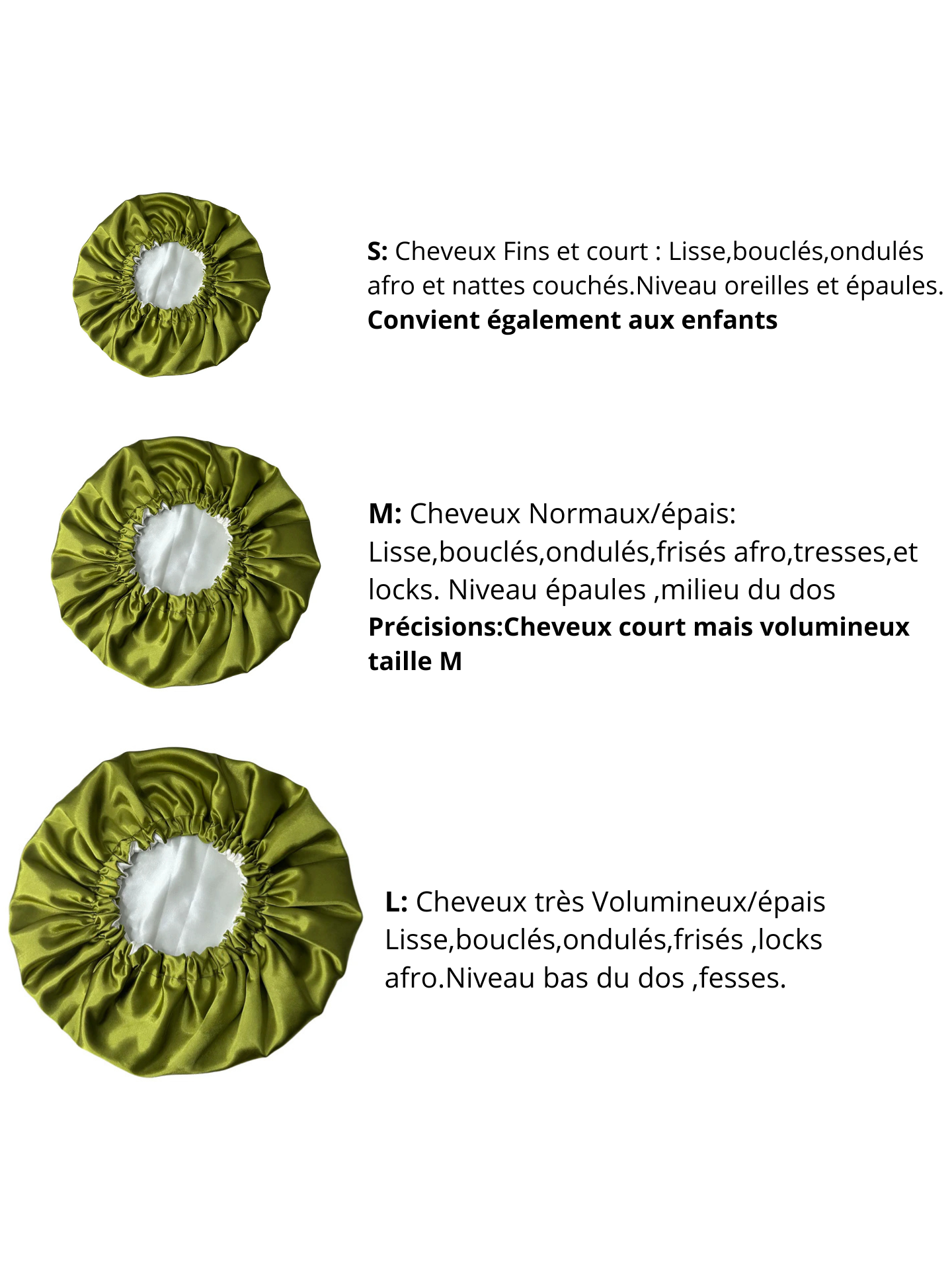 Bonnet en satin réversible | Olive