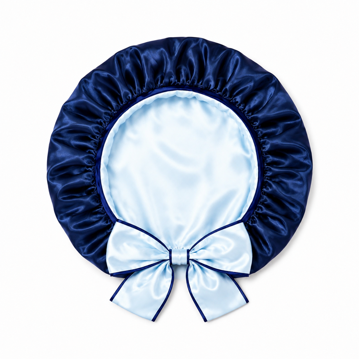 Bonnet en satin à nouer - Menthe fraîche