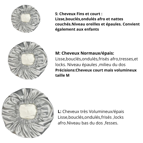 Bonnet en satin réversible |Perle grise