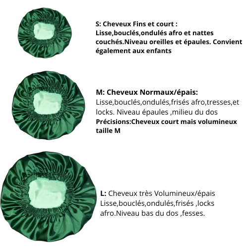 Bonnet en satin réversible| Émeraude